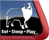 Eat Sleep Play Aussie Australian Shepherd Dog Car Truck RV Window Decal