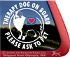 Australian Shepherd Therapy Dog Window Decal