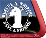 Whippet Window Decal