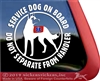 Belgian Malinois  Service Dog Car Truck Window Decal Sticker