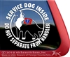 Service Dog Decal Bernese Mountain Dog Window Decal