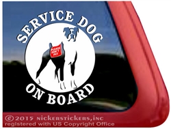 Boxer Service Dog Car Truck RV Window Decal Sticker
