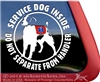 American Brittany Service Dog Window Decal