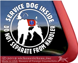 American Brittany Service Dog Window Decal