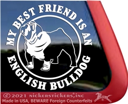 English  Bulldog Window Decal