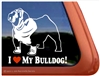 Bulldog Window Decal