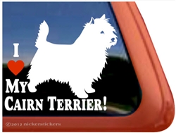 Love My Cairn Terrier Dog iPad Car Truck Window Decal Sticker