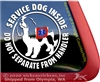 Cavalier Service Dog Car Truck Window Decal Sticker