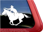 Mounted Shooting Mule Trailer Window Decal