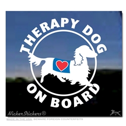 Therapy Dog Dachshund  Car Truck RV Window Decal Sticker