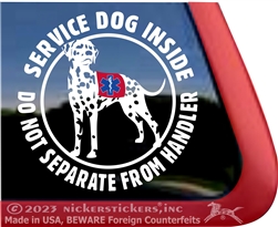 Dalmatian Service Dog Window Decal