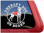 Dalmatian Therapy Dog Window Decal
