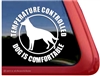 Temperature Controlled Dog is Comfortable German Shepherd Dog iPad Car Truck RV Window Decal Sticker