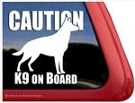 Caution K9 On Board German Shepherd Dog Car Truck RV Window Decal Sticker