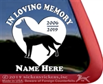 Custom Memorial German ShepherdDog Heart Love Head Car Truck RV Window iPad Trailer Decal Sticker