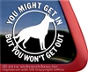 German Shepherd Guard Dog Car Truck RV Window Decal Sticker