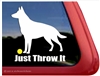 Just Throw It German Shepherd Dog iPad Car Truck RV Window Decal Sticker