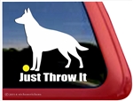 Just Throw It German Shepherd Dog iPad Car Truck RV Window Decal Sticker
