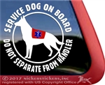 German Shepherd Service Dog Window Decal