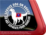 Golden Retriever Service Dog Window Decal