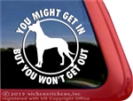 Great Dane Guard Dog Car Truck RV Window Decal Sticker