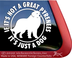 Great Pyrenees Dog Window Decal Sticker