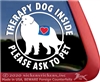 Great Pyrenees Therapy Dog Car Truck Window Decal Sticker