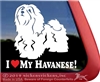 I Love My Havanese Vinyl Adhesive Window Dog Decal Sticker