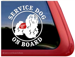Havanese Service Dog Window Decal