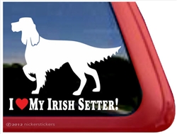 Love My Irish Setter Dog Car Truck RV Window Decal Sticker