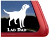 Lab Dad Labrador Retriever Dog iPad Car Window Decal Sticker