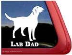 Lab Dad Labrador Retriever Dog iPad Car Window Decal Sticker