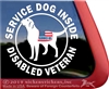 Disabled Veteran Service Dog Labrador Retriever iPad Car Truck Window Decal Sticker