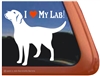 I Love My Labrador Retriever Dog iPad Car Truck Window Decal Sticker
