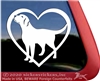 Heart Love Labrador Retriever Dog iPad Car Truck Window Decal Sticker