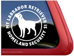 Labrador Retriever Guard Dog Window Decal