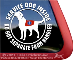 Service Dog Labrador Retriever iPad Car Truck Window Decal Sticker