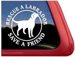 Labrador Retriever Rescue Dog iPad Car Truck Window Decal Sticker