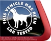 Lab Tested Labrador Retriever Dog iPad Car Window Decal Sticker