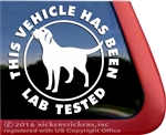 Lab Tested Labrador Retriever Dog iPad Car Window Decal Sticker