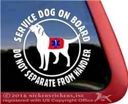 Service Dog Labrador Retriever iPad Car Truck Window Decal Sticker