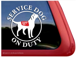 Labrador Retriever Service Dog iPad Car Truck Window Decal Sticker