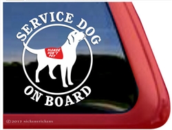 Service Dog Labrador Retriever iPad Car Truck Window Decal Sticker