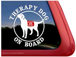 Labrador Retriever Therapy Dog iPad Car Truck Window Decal Sticker