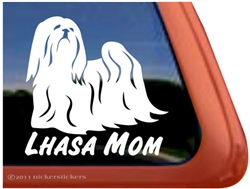 Lhasa Apso Mom Dog Car Truck RV Window Decal Sticker