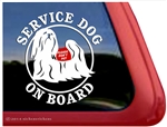 Lhasa Apso Service Dog Dog Car Truck RV Window Decal Sticker