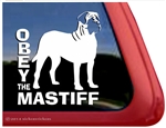 Obey the Mastiff English Mastiff Dog Car Truck RV iPad Window Decal Sticker