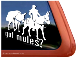 Mule Packing Window Decal