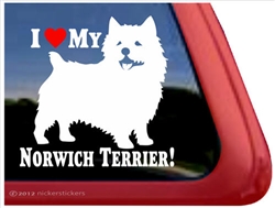 Norwich Terrier Window Decal