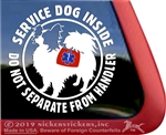Papillon Service Dog Car Truck Window Decal Sticker